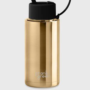 Frank Green Chrome Ceramic Reusable Bottle - Gold/Midnight
